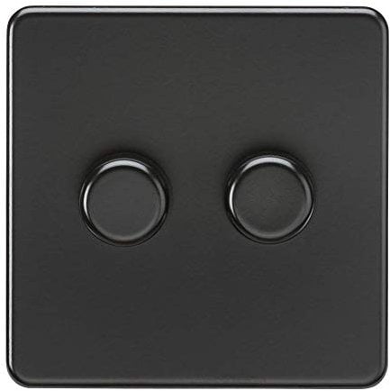 2G 2-way 10-200W (5-150W LED) Intelligent dimmer - Matt Black
