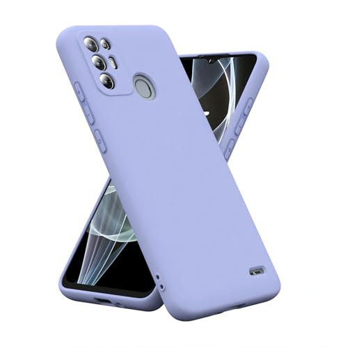 BEEJTUNY Custodia per ZTE Blade A52 in Silicone, Cover Bumper Protettiva [Anti-Impronte, Anti-Shock], Custodia Morbida e Sottile，Case Robusta. Lavanda
