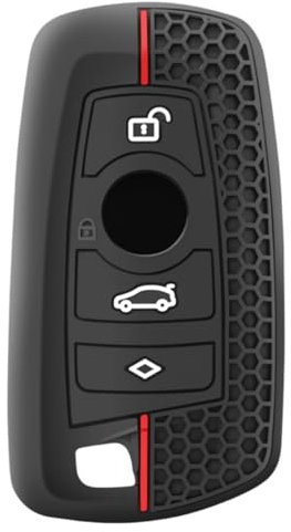 OTMIK Housse Silicone pour clé de Voiture pour BMW F20 F30 G20 F31 F34 F10 G30 F11 X3 F25 X4 I3 M3 M4 1 3 5 Series Accessoires de clé