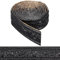 craspire Frise de Papier Peint Autocollante de 90 x 1.7,3 cm, Moulure à Décoller et à Coller, Garniture en Mousse Flexible, Autocollants Noirs pour Plinthes, Bordure Murale Décorative Collante (2)D
