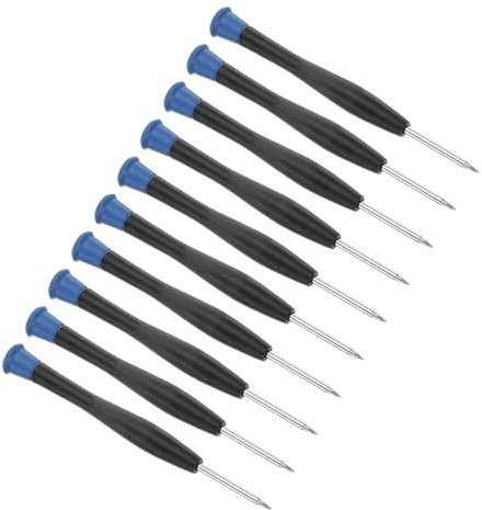 CoCud Tiny Torx Screwdriver, 0.8mm Size 116mm Length, Steel Star Head Screw Driver with Non-Slip Grip - (Applications: for Eyeglasses Watches Electronics Computer), 10pieces