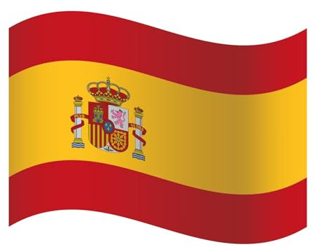EM Fanartikel Magnet Flagge Fahne für Auto Deko Alle Länder Verschiedene Größen (Spanien, S (15x10cm))
