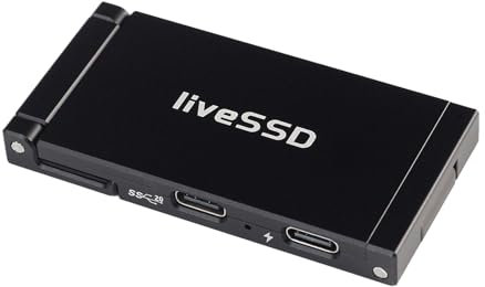 RENICE Professional ProRes PSSD 1 TB ultrakompakte tragbare Externe Festplatte für iPhone 15-16 Pro/Pro Max/Mac/Android Cinematic Content Creators, bis zu 2000 MB/s, Zwei USBC-Anschlüsse