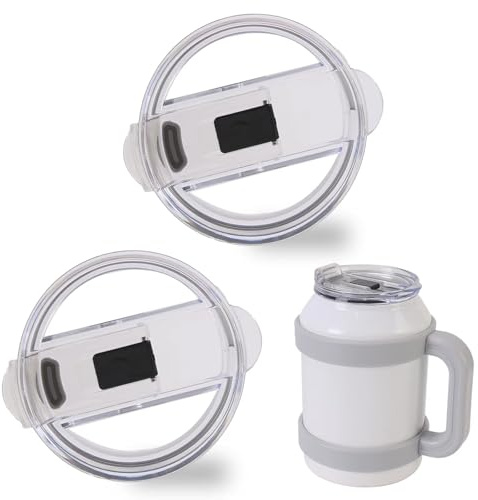 Replacement Lids for Reduce 50oz Tumbler, Replacement 50oz Tumbler Lid, Spill Proof Splash Resistant Tumbler Covers - BPA Free, Dishwasher Safe, Impact Resistant - Clear (2)