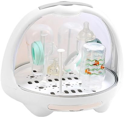 Wscwl Trockenständer Babyflaschen, Abtropfgestell Für Babyflaschen Babyflaschen Wäscheständer Mit Abnehmbarer Abtropfschale Aufbewahrungsbox Für Kleinkinderflaschen Mit Abdeckung