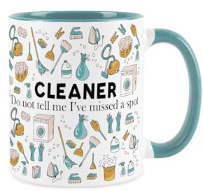Purely Home Cleaner Mug - Humorous Cleaning Themed Novelty Gifts - Tea/Coffee Hot Drinks Blue Ceramic Cup Present