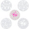 KOZOY Cake Decoration Stencils Set, 4 Pieces, Cake Flower Spray Stencils, Happy Birthday, DIY Sugar Powder Sieve Pastry Spray Baking Tools