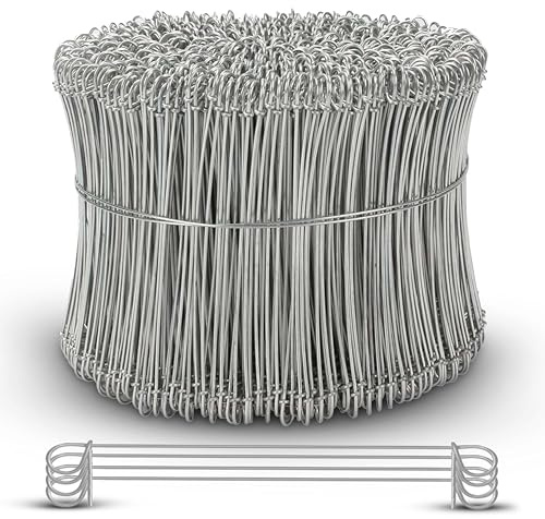 6 Inch - 17 Gauge 1000 pcs GALVANIZED Steel Double Loop Rebar Wire Bar Ties | Excellent Strength | Durable | SIMBA STEEL | Galvanized 6 in. 1000