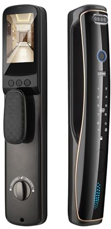 3D Face Recognition Smart Door Lock, WiFi Digital Keypad Electronic Keyless Entry Door Lock, Biometric Fingerprint Door Lock for Front Door with Camera, Video Doorbell, App Control