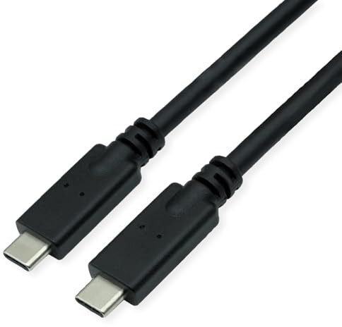 ROLINE USB 3.2 Gen 2 kompatibles Kabel, C-C, ST/ST, 10Gbit/s, Emark, 85W, schwarz, 7 m