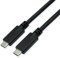 Roline USB 3.2 Gen 2 kompatibles Kabel, C-C, ST/ST, 10Gbit/s, Emark, 85W, schwarz, 7 m