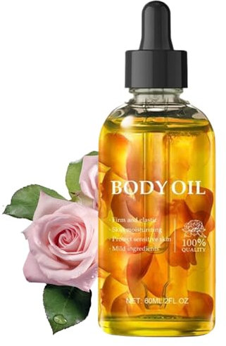 Vanilla Rose Body Oil, Brightening Skin Care, Nourishing Body Oil, With Natural Vanilla Scent, Brightening And Nourishing Formula, 60ml, For All Types Of Skin