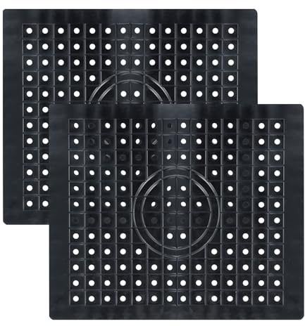 Anseom 2 Stück Spülbeckeneinlage Gummi Spülbeckenmatte Spülmatte für Spülbecken Einlage Matte Küche Rutschfeste Abtropfmatte für Spülbecken Waschbecken Spülmatte für Geschirr,31 x 26 cm (Schwarz)