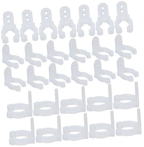 BESTYASH 30pièces Clips De Fixation pour Lumière LED Néon Supports Flexibles Rond pour Guirlandes Extérieures Clips Durables pour Rubans Lumineux Montage Facile pour Décorations Murales