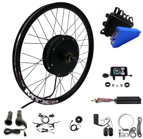 Ebike 72V 3000W 24” 26“ 27.5 29” MTX39 Rear Wheel Conversion Kits with 72V 25AH Triangle Battery (29er Rear)