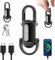 1200lm Super Bright Mini Keychain Flashlight Waterproof, Ultra-Bright LED Keychain Flashlight, Portable LED Work Light Keychain Pendant with Power Bank & 8 Modes for Camping, Hiking, Emergency (Black)