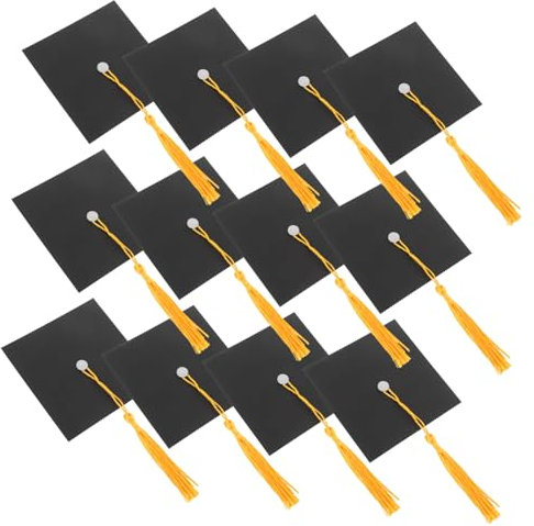 Zerodeko 30pcs Mini Graduation Cap Cake Toppers for Graduation Party Decorations Sweet Treats Wine Bottle Ornaments Elegant Cake Accessories for Celebrating Achievements