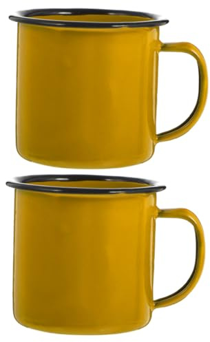 ERINGOGO 2 pezzi Tazze Multi-funzione in Stile Vintage Bicchieri Portatili Leggeri per Latte e Caffè Facili da Pulire e Conservare per Uso Domestico e Regalo