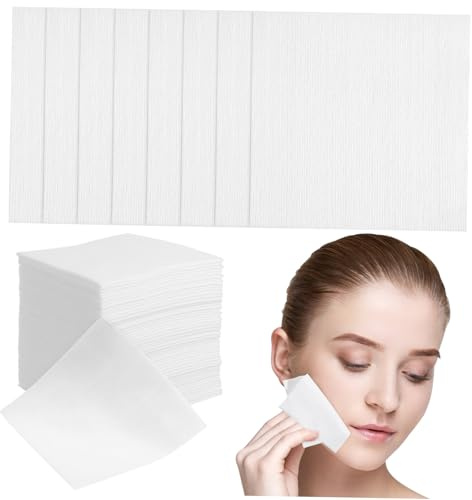 VICASKY 400 Stück Makeup Entferner Pads aus Atmungsaktivem Vliesstoff Weiche nicht Gewebte Reinigungstücher für Trockene und Nasse Anwendung Sanfte Gesichtsreinigung für Frauen und