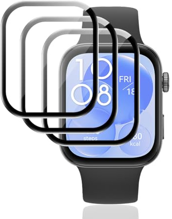 Teenrpov Protector de Pantalla para Huawei Watch Fit 3 (No Cristal Templado) 3 Piezas películas protectoras flexibles de TPU, Protector pantalla HD transparente, sin burbujas, película suave