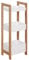 HOMCOM 3-Tier Bathroom Rack Storage Shelf Bamboo Organiser Shower Tower for Narrow Place