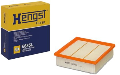 HENGST - Luftfilter E885L - Luft-Filtereinsatz für KFZ | Hochwertiger Motorluftfilter für Otto- oder Dieselmotor - Schutz für Motoren - Wasserbeständig