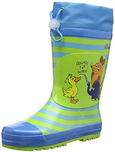 Playshoes Kinder Gummistiefel aus Naturkautschuk, trendige Unisex Regenstiefel mit Reflektoren, Die Maus Freunde, 30/31 EU