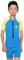 Cressi Little Shark, Shorty Wetsuit 2 mm, Muta Shorty Junior Disponibile a Maniche Corte o Maniche Lunghe Unisex - Bambini, Acquamarina/Giallo, 13/14 Anni