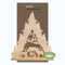 weigla - Lichterspitze original Erzgebirge I Motiv Hirschfamilie I LED Lichterbogen Weihnachten I 7 Lampenkerzen + 1 Ersatzlampe I 7 x 34 V, 0,2 W, E10 I beleuchtete Weihnachtsdeko innen I aus Holz