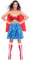 Amscan - Erwachsenenkostüm Wonder Woman, Kleid, Umhang, Arm- und Beinstulpen, Stirnband, Super Heroes, Motto-Party, Karneval