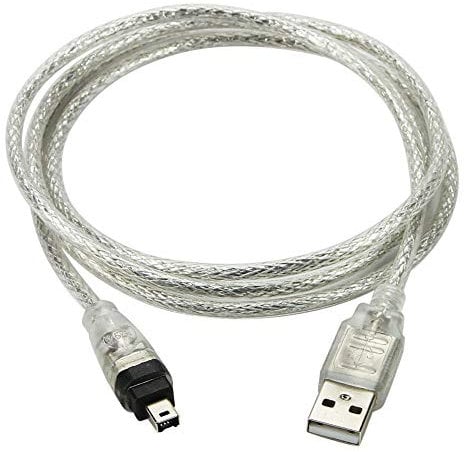 cablecc Câble adaptateur USB mâle vers Firewire IEEE 1394 4 broches mâle iLink pour Sony DCR-TRV75E DV