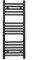 Myhomeware 400mm Wide Black Flat Straight Heated Bathroom Towel Rail Radiator For Central Heating Stylish Designer (Alyssa 400 / 900mm Black Flat)