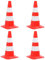 vidaXL 4X Cônes de Signalisation Réfléchissants Cônes de Marque Cônes d'Avertissement Chantiers de Construction Rouge et Blanc 50 cm