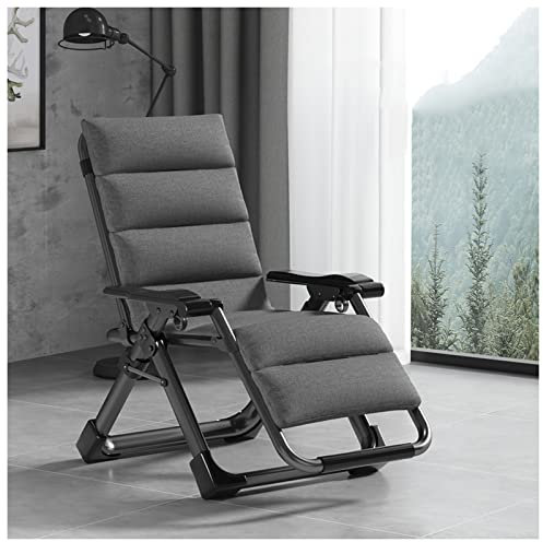 Relax-Liegestuhl, Relaxsessel Mit Liegefunktion, Liegestuhl Mit Verstellbarer Rückenlehne Und Armlehnen, Für Den Garten, Die Terrasse Oder Den Pool, Bis 150 Kg Belastbar(Color:Black,Size:Grey)