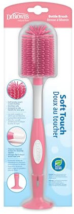 Dr. Brown's Soft Touch Borsten Babyflaschenbürste für schmale Flaschen – Rosa