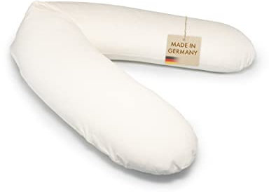 pic Bear Premium Stillkissen - hochwertiges Schwangerschaftskissen - anschmiegsames Lagerungskissen aus Baumwolle - schadstofffreies Seitenschläferkissen - 194 cm Premium - Ivory Beige