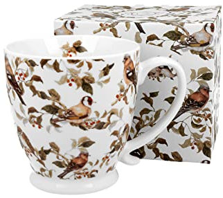 Duo Classic Kollektion VöGEL Becher 480 ml aus New Bone China Porzellan im Geschenkbox, klassischer Becher, Kaffee- und Teebecher