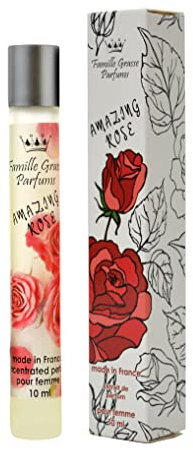 AMAZING ROSE extrait de parfum pour femme 10ml / roll on parfum/huile de parfum/Fabriqué en France/Produit de Grasse