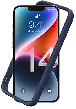 RhinoShield Bumper Case kompatibel mit [iPhone 14] | CrashGuard NX - Stoßdämpfende Schutzhülle im schlanken Design - 3.5 Meter Fallschutz - Marineblau