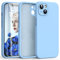 HATOSHI 3-in-1 iPhone 13 Hülle mit 2 Stück Schutzglas, Flüssig Silikon Anti-Rutsch Kratzfestes Stoßfest Handyhülle iPhone 13 Schutzhüll, Sierra Blau