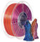 Silk PLA Filament, TRONXY 3 Farben Coextrusion 3D Drucker Filament, seidenglänzend, Blau, Lila, Orange Multicolor PLA Fliament 1.75mm +/-0.02mm, 1kg/2.2lbs Regenbogenfilament