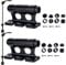 Universal Aluminum Bike Mount, Bicycle Front Fork Fixed Mount with Quick Release and Removable Thru Axle Fitments for Outdoor Travel (Set of 2)