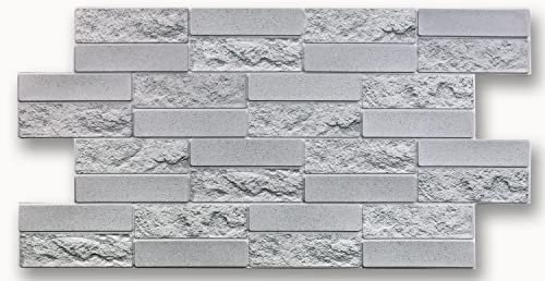 Grace Baltic - 3D Wandpaneele für Innenwanddekoration Nicht klebende dünne und elastische PVC-Paneele Innenwanddekoration Wandtätowierungen Material PVC 3D (18 Stück / 8.64 m2), Silber / Schwarz