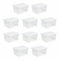 M1SS (Set of 10-37L Litre Clear Plastic Storage Box With Crystal Lids Home Office Stackable Nestable Container Made in U.K (37L Litre)