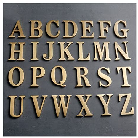 Door Numbers,Address Numbers Sign,Retro Brass Digital Letter,65mm Self-adhesive House Number Door Sign,DIY Wall Decoration Of Home Hotel Room,1pcs(Color:Letter Z) (Color : Letter A)