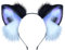 dressfan Katzenohren Haarreif Stirnband Niedlich Katze kostüm Verkleidung Zubehör,Damen & Mädchen Party Neko Cosplay Kostüm Accessoire zu Karneval & Fasching & Halloween,Schwarz+Lila