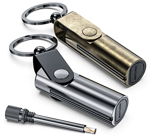 VVAY-Lighter Paquet de 2 Briquet Allumette avec Porte-Clés, Vendu sans Essence
