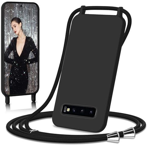 Ailicici Handykette für Samsung Galaxy S10 Hülle, Necklace Hülle mit Bands Handyhülle für zum Umhängen, Silikon Case mit Handykordel, Schutzhülle zum Umhängen Kordel