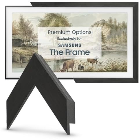 Deco TV Frames - Museum Espresso Slim Frame Compatible ONLY with Samsung The Frame TV (32, Fits 2021-2025 Frame TV)