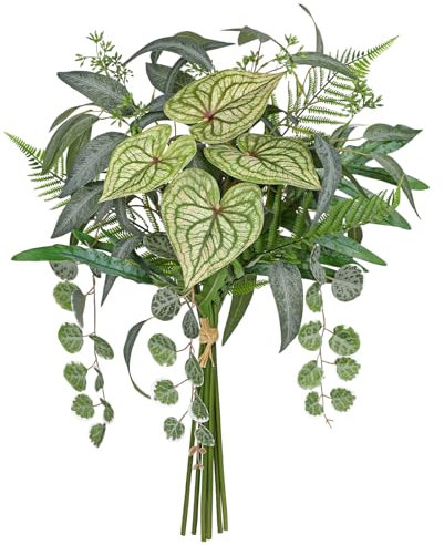 Arborus Eukalyptus Kunstzweige 59 cm Künstliche Zweige wie Echt Kunstpflanzen zum Basteln Blumenarrangement Künstliche Anthurium Dekopflanzen Grün Deko im Wohnzimmer Schlafzimmer Badezimmer Esszimmer